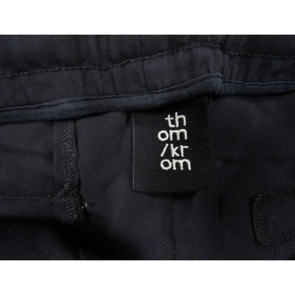 Thom Krom Pants Men XL Black Cargo Jogger Zip Pocket Drawstring Casual